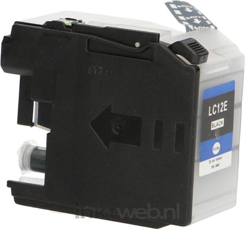 Huismerk Brother LC-12EBK zwart (CO-LC12EBK) - Inktcartridge - Huismerk (compatible)