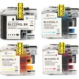 FLWR - LC-229/LC-225 - Inktcartridge - Zwart en Kleur - Compatible XXL