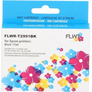 FLWR Epson 29XL T2991 (Opruiming Pixeljet!) zwart (FLWR-T2991BK) - Inktcartridge - Huismerk (compatible)