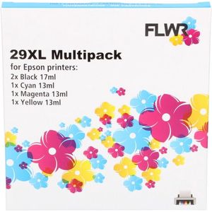 FLWR - Inktcartridges / 29XL / Zwart & Kleur - Geschikt Voor Epson