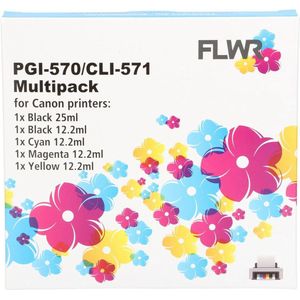FLWR - Inktcartridges / Canon CLI-571 / 5-pack Zwart en kleur
