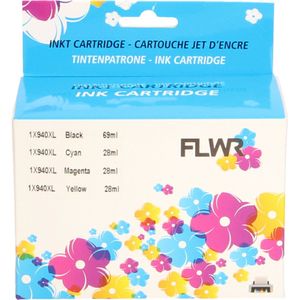 FLWR HP 940XL Multi-Pack zwart en kleur (FLWR-C2N93AE) - Inktcartridge - Huismerk (remanufactured)