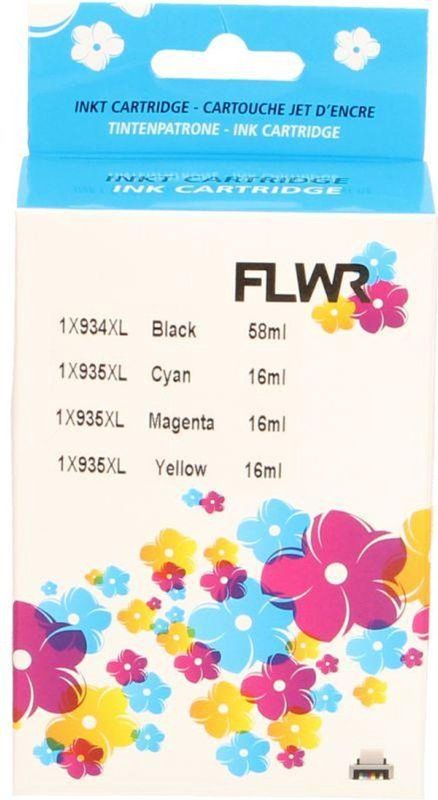 FLWR - Inktcartridges - 934XL - 4-pack Zwart & Kleur