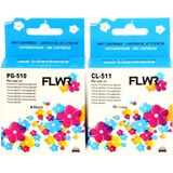 FLWR - Inktcartridge /Canon PG-510/CL-511 / 2-pack Zwart en Kleur