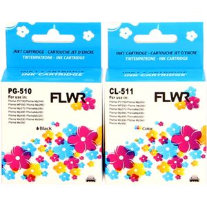 FLWR - Inktcartridge /Canon PG-510/CL-511 / 2-pack Zwart en Kleur