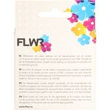 FLWR - Printetiket / 99012 breed / Wit - geschikt voor Dymo