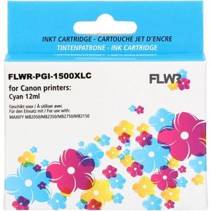 FLWR Canon PGI-1500XL cyaan (FLWR-PGI-1500XLC) - Inktcartridge - Huismerk (compatible)