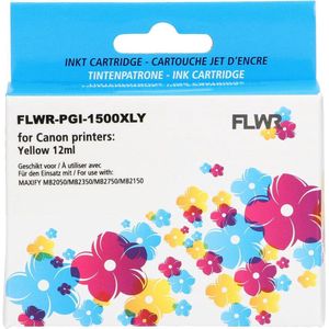 FLWR Canon PGI-1500XL geel (FLWR-PGI-1500XLY) - Inktcartridge - Huismerk (compatible)