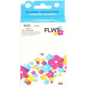 FLWR HP 953XL zwart (FLWR-L0S70AE) - Inktcartridge - Huismerk (compatible)