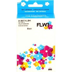 FLWR - HP 907XL - Inktcartridge - Zwart - Huismerk (compatible)