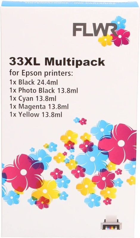 FLWR - Epson 33XL Multipack - Inktcartridge - Zwart en Kleur - Huismerk