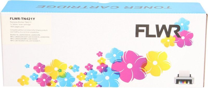 FLWR - TN-421 - Toner - Geel - Huismerk (Compatible)