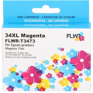 FLWR Epson 34XL magenta (IW-C13T3473) - Inktcartridge - Huismerk (compatible)