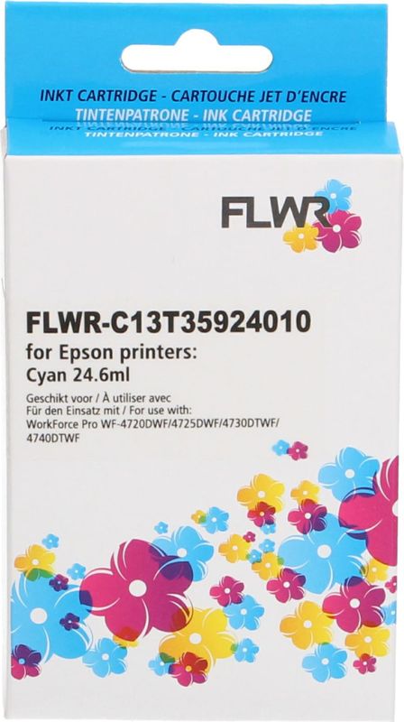 FLWR - Inktcartridge / 35XL / Cyaan - Geschikt voor Epson