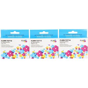 FLWR - Inktcartridge - 3-Pack Kleur - Geschikt voor Epson - 51ml Totaal