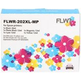 FLWR - Inktcartridge / 202XL / 5-pack Zwart en Kleur - Geschikt Voor Epson
