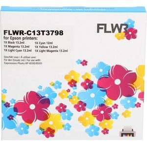 FLWR - Inktcartridge / 378XL 6-Pack / Zwart en Kleur - geschikt voor Epson