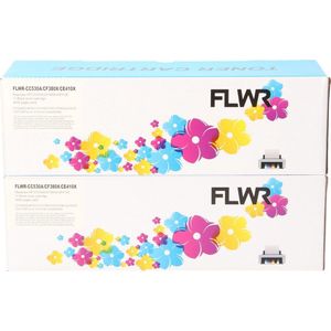 FLWR - Toner / 718 / Duopack Zwart - Geschikt voor Canon