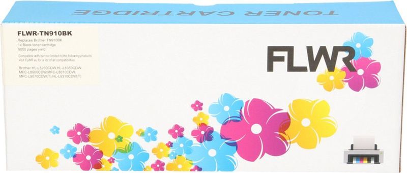 FLWR - Toner / TN-910BK / Zwart - Geschikt voor Brother