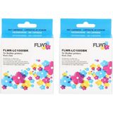 Huismerk Brother LC-970BK / LC-1000BK 2-pack zwart (20510-2pack) - Inktcartridge - Huismerk (compatible)