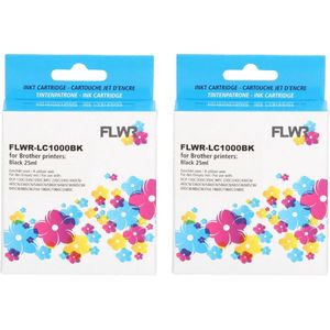Huismerk - LC-970BK / LC-1000BK - Inktcartridge - Zwart - 2-pack
