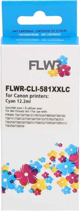 FLWR - CLI-581XXL - Inktcartridge - Cyaan - Compatible XXL