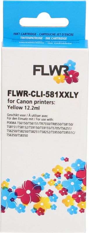 FLWR Canon CLI-581XXL geel (FLWR-CLI-581XXLY) - Inktcartridge - Compatible XXL