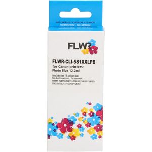 FLWR - CLI-581XXL - Inktcartridge - Blauw - Compatible XXL