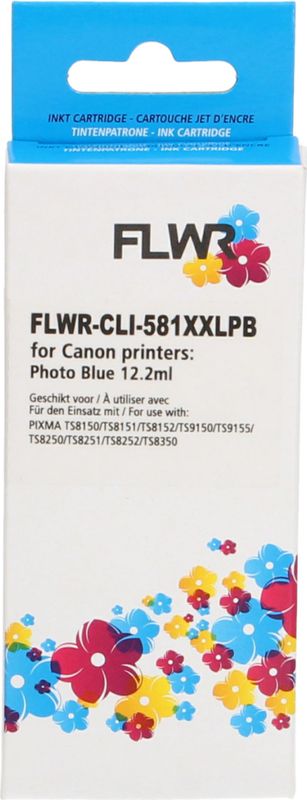 FLWR - CLI-581XXL - Inktcartridge - Blauw - Compatible XXL