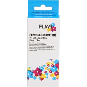 FLWR - Canon CLI-581XXL - Inktcartridge - Zwart - Compatible XXL