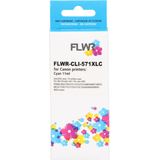 FLWR Canon CLI-571XL cyaan (FLWR-CLI-571XLC) - Inktcartridge - Huismerk (compatible)