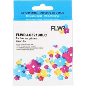 FLWR Brother LC-3219XLC cyaan (FLWR-LC3219XLC) - Inktcartridge - Huismerk (compatible)