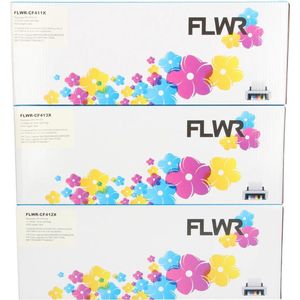 FLWR HP 410X 3-pack kleur (FLWR-CF252XM) - Toners - Compatible XXL