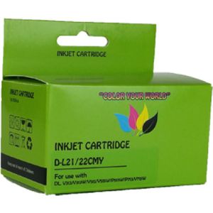 FLWR - Cartridge 22 - Kleur - Geschikt voor Dell - 27ml - Tricolor