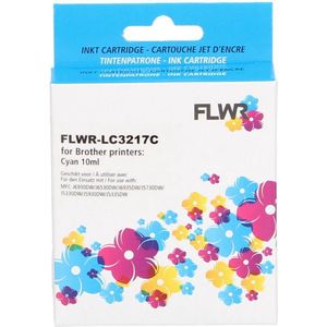 FLWR - LC-3217C - Inktcartridge - Cyaan - Huismerk (compatible)
