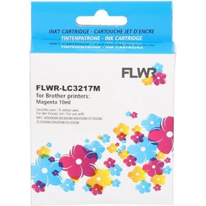 FLWR - Inktcartridge - LC-3217M - Magenta - 10ml - Geschikt voor Brother