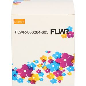 FLWR Zebra verzendetiketten oranje (FLWR-102-150-25-Orange) - Labels - Huismerk (compatible)
