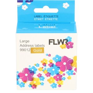 FLWR Dymo 99012 adreslabel goud (FLWR-99012-Gold) - Labels - Huismerk (compatible)