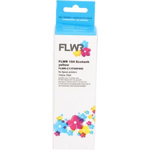 FLWR - Epson 104 Ecotank - Inktcartridge - Geel - Huismerk (compatible)