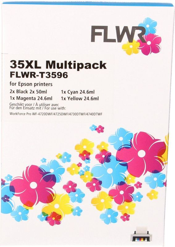 FLWR - Epson 35XL Multipack - Inktcartridge - Zwart en Kleur - Huismerk