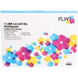 FLWR - LC-421XL Multipack - Inktcartridge - Zwart en Kleur - Huismerk - 5 Cartridges