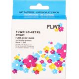 FLWR Brother LC-421XL zwart (FLWR-LC421XLBK) - Inktcartridge - Huismerk (compatible)