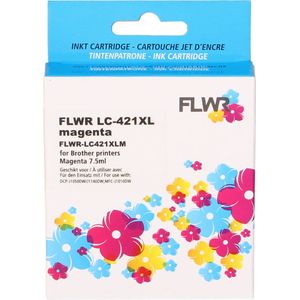 FLWR - LC-421XL - Inktcartridge - Magenta - Huismerk - Hoge Capaciteit