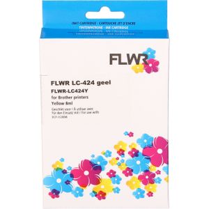FLWR - LC-424 - Inktcartridge - Geel - Huismerk (compatible)