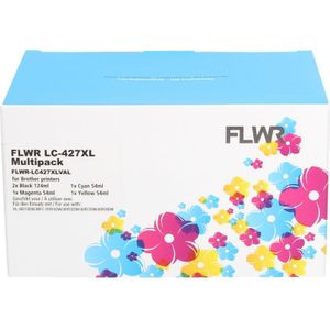 FLWR - LC-427XL Multipack - Inktcartridge - Zwart en Kleur - Huismerk - 5 Cartridges