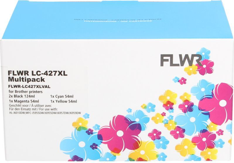FLWR - Cartridges / Brother LC-427XL Multipack / zwart en kleur / Geschikt voor Brother