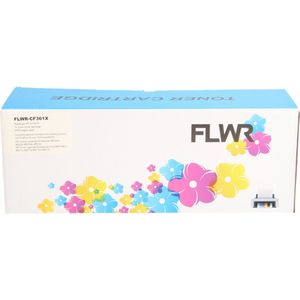 FLWR - HP 508X - Toner - Cyaan - Huismerk - Vervangt CF361X - Inhoud 9500 Afdrukken