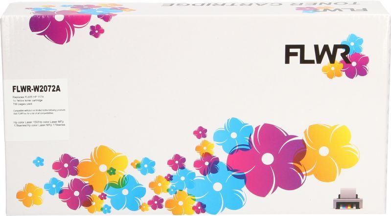 FLWR HP 117A geel (FLWR-W2072A) - Toners - Huismerk (compatible)