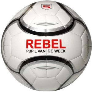 Rebel Voetbal Pvc Maat 5 Wit / Zilver (pupil Van De Week)