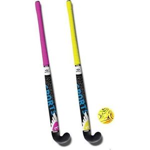 Angel Sports Hockeyset 3-delig Roze/geel 33 Inch